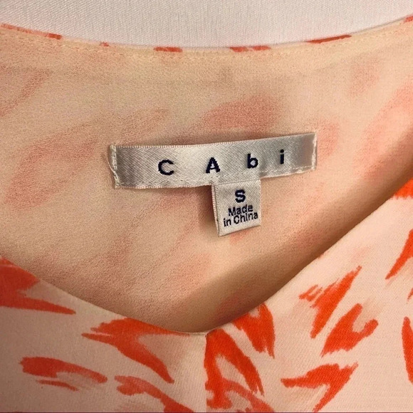 CAbi 267 Flirty Coral Animal Print Cami Top Size Small - Picture 9 of 10